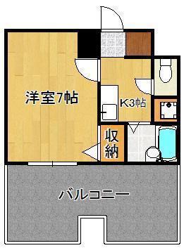 アルカンシェルビル(1K/3階)の間取り写真