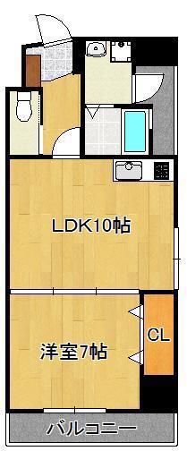 アンジェロポストⅦ(1LDK/5階)の間取り写真