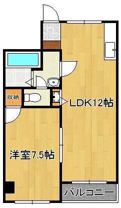 シェリール井堀通(1LDK/4階)の間取り写真