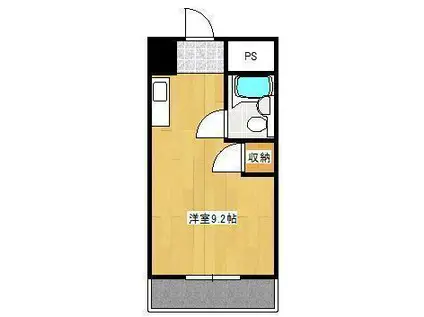 歯大前スカイマンション(ワンルーム/4階)の間取り写真