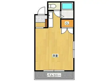 シティハイツ木町(ワンルーム/2階)の間取り写真