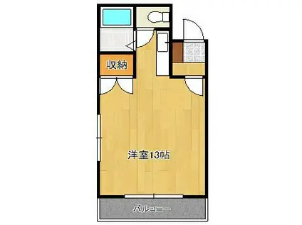 シティハイツ木町(ワンルーム/2階)の間取り写真