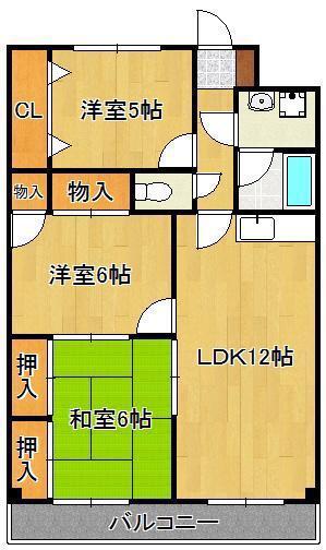 ギャラン中井(3LDK/8階)の間取り写真