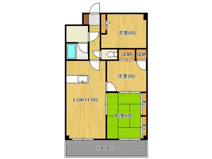 ギャラン中井(3LDK/9階)の間取り写真