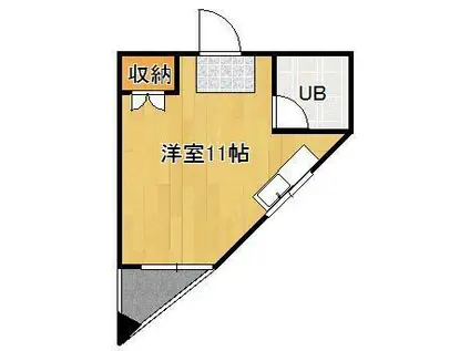 平成ビル(ワンルーム/4階)の間取り写真