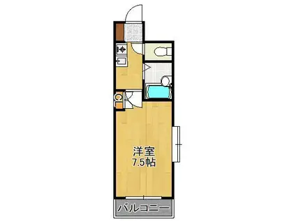 リファレンス南小倉(1K/8階)の間取り写真