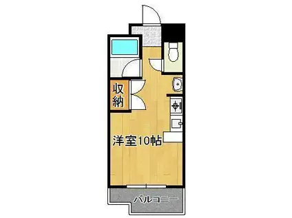 ベルガ清水(ワンルーム/6階)の間取り写真