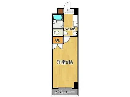 アヴィニール清水(1K/2階)の間取り写真