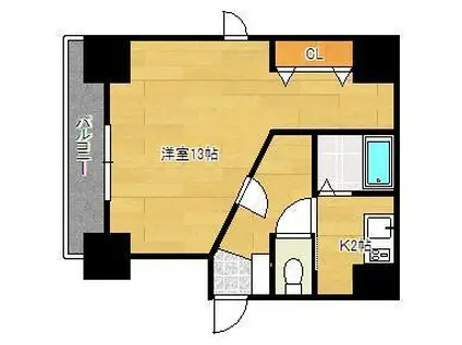 ユーフォリウム・マタマ(1K/2階)の間取り写真