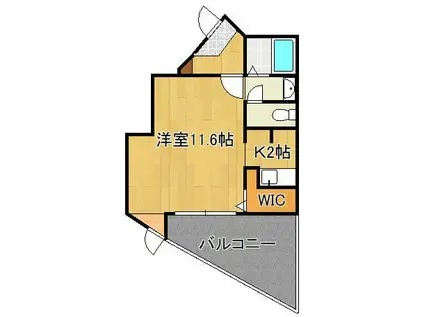 ユーフォリウム・マタマ(1K/6階)の間取り写真