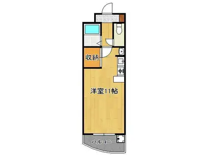 けやき通内山(ワンルーム/8階)の間取り写真