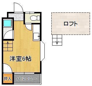 オアシス泉台A棟(1K/1階)の間取り写真