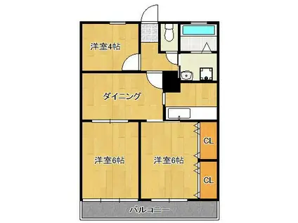 アーバンライフSOMA(3DK/4階)の間取り写真