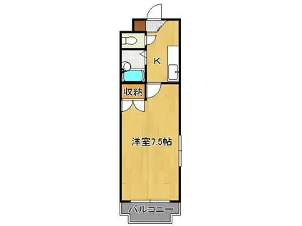 シャトレ井堀(1K/4階)の間取り写真