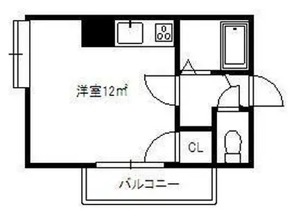 スターズ内山(1K/4階)の間取り写真