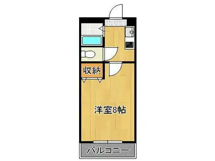 ロイヤルアネックス(1K/10階)の間取り写真