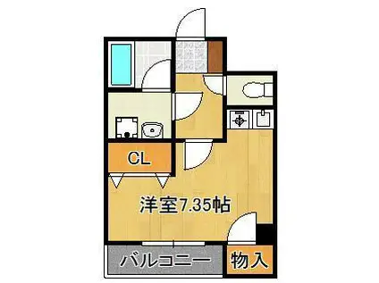 ピアーノKM21(1K/2階)の間取り写真