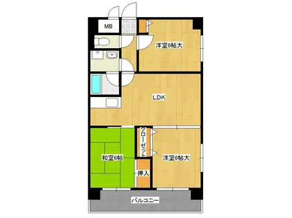 ソフィア(3LDK/3階)の間取り写真