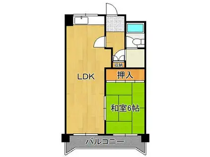 第2東宝ビル(1LDK/10階)の間取り写真