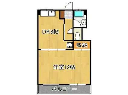 GRAND-RESIDE PHOENIX(1DK/4階)の間取り写真