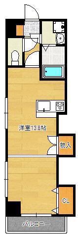ベーシックビル(ワンルーム/9階)の間取り写真
