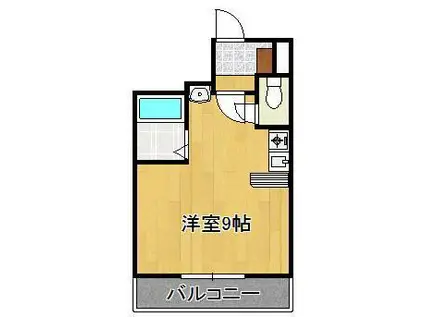 オリエンタル朝日ヶ丘(ワンルーム/3階)の間取り写真