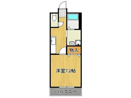 ミーナ清水(1K/3階)の間取り写真