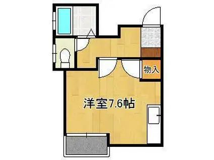 クレッシェンド西南(1K/2階)の間取り写真