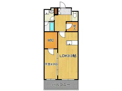 アヴィニールグランデ金田(1LDK/5階)の間取り写真