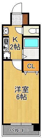 GROWTH SI 清水(1K/8階)の間取り写真
