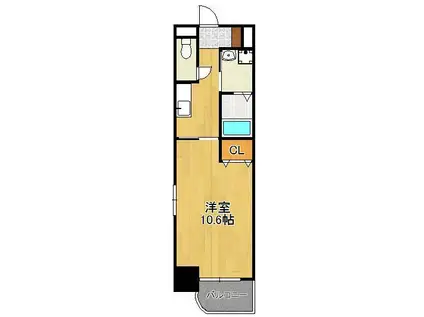 セトル.イン鳳(1K/8階)の間取り写真