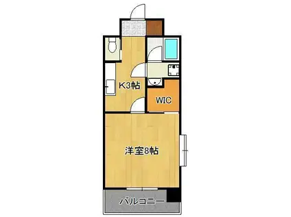 プルーム真鶴(1K/2階)の間取り写真