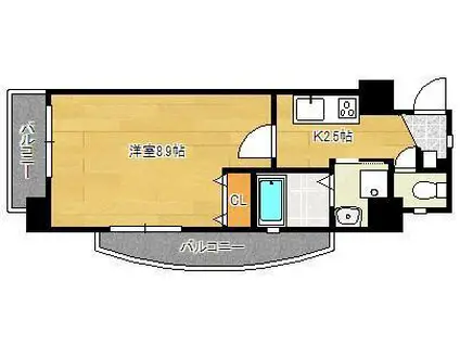 アンシャール(1K/5階)の間取り写真