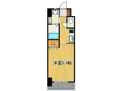 アンシャール(1K/6階)の間取り写真