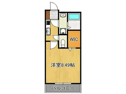 グランドゥール高峰(1K/5階)の間取り写真