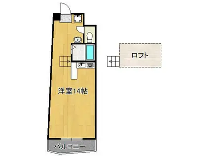 サンシティ日明(ワンルーム/6階)の間取り写真