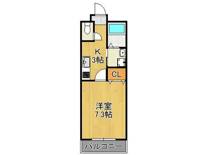 BLANE・NOIRE(1K/5階)の間取り写真