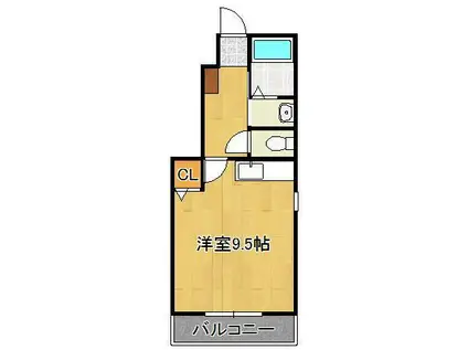 デザインコート日明(1K/1階)の間取り写真