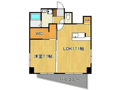 WIN小倉(1LDK/4階)の間取り写真