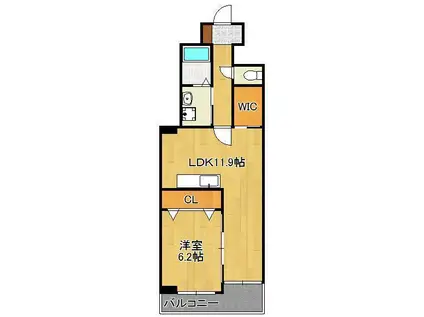 フェルト515(1LDK/7階)の間取り写真