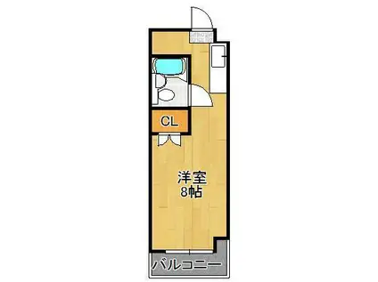 コーエイハイツ(ワンルーム/3階)の間取り写真
