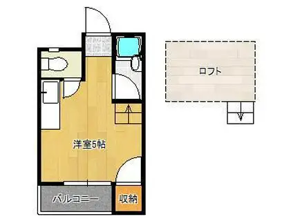 シェ・マスミ(ワンルーム/1階)の間取り写真