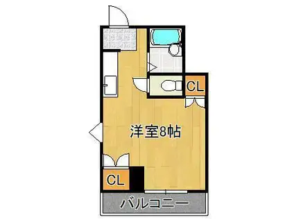 K-2西小倉ビル(ワンルーム/11階)の間取り写真