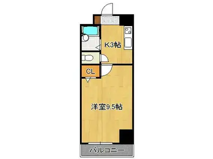 ギャラン南小倉(1K/7階)の間取り写真