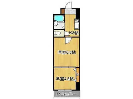 ギャラン南小倉(2K/9階)の間取り写真