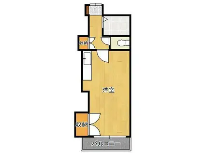 KLビル(ワンルーム/3階)の間取り写真