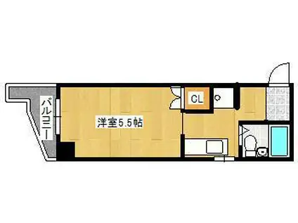 プレアール南小倉(1K/3階)の間取り写真