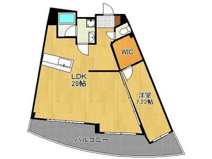 BRIS中井(1LDK/8階)の間取り写真