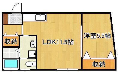 NAKAI.M(1LDK/3階)の間取り写真