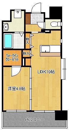 ミーナ原町(1LDK/2階)の間取り写真